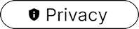 Minimalistic Privacy button with a white background and black shield icon, representing access to the privacy policy and cookie management on the Sesiavalley.com website